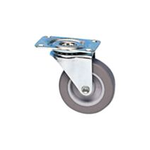 Roulette pivotante à platine caoutchouc gris non tâchant Ø32mm charge 12kg - CIME