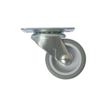 Roulette pivotante à platine caoutchouc gris non tâchant Ø42mm charge 15kg - CIME