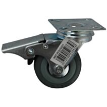 Roulette pivotante à frein caoutchouc gris Ø50mm charge 40kg - CIME