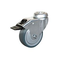 Roulette de collectivité fixation à œil pivotante à frein - Charge 70kg - CIME