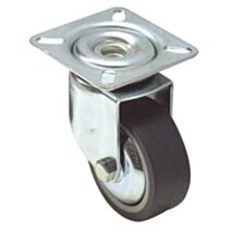 Roulette pivotante à platine caoutchouc gris Ø60mm charge 50kg - CIME