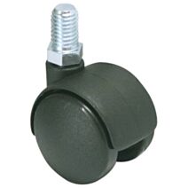 Roulette pivotante à tige filetée polypropylène noir Ø35mm charge 20kg - CIME
