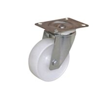 Roulette de collectivité à platine pivotante polychoc blanc Ø65mm - Charge supportée 65 kg - CIME