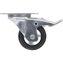 Roulette standard de manutention à platine pivotante à frein caoutchouc Ø80mm - Charge supportée 70 kg - CIME