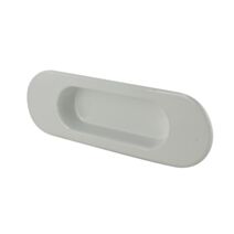 Poignée ovale à encastrer 110mm zamak blanc