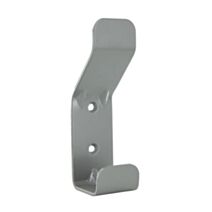 Patère basique acier gris 1 tête, 140x40 mm - CIME