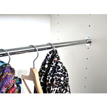 Tube de penderie extensible 60-100 cm Ø1,8-2 cm acier chromé