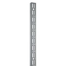 Crémaillère double H1500mm entraxe 32mm acier époxy gris