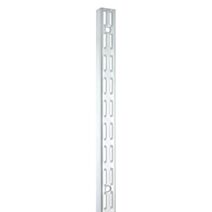 Crémaillère double H2000mm entraxe 32mm acier époxy blanc