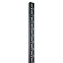 Crémaillère acier double H50cm Entraxe 32mm - Noir