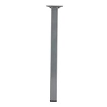 Pied carré acier gris alu, H.350mm 25x25mm - CIME
