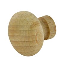 2 Boutons avec insert Hêtre poncé D25mm H23mm