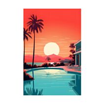 Affiche 40x60 sunset village - CEANOTHE