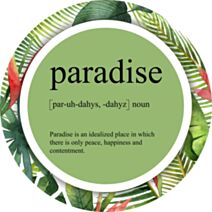 Toile glassart rond paradise 45