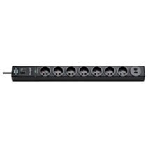 Multiprise Hugo 7 prises + 2 USB noir - BRENNENSTUHL