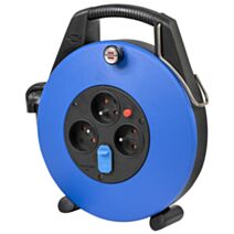 Enrouleur câble Confort-Line USB 10m noir/bleu - BRENNENSTUHL