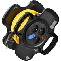 Enrouleur de câble électrique compact X-GUM 3 prises + 2 ports USB
