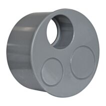 Tampon de réduction PVC simple/double mâle Ø 100 2 sorties femelle Ø 40 mm