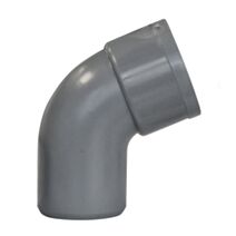 COUDE PVC A COLLER MÂLE FEMELLE Ø 50 67°30