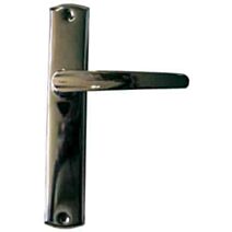 Poignée de porte bec de cane petit chromé entraxe 165mm - 1ER