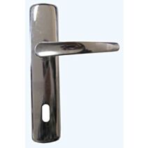 Poignée de porte trou clé + zamak chromé entraxe 165mm - 1ER