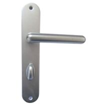 Poignée de porte à verrou Thonon alu argent entraxe 195mm - 1ER