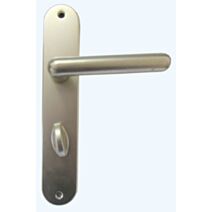 Poignée de porte à verrou Thonon alu champagne entraxe 195mm - 1ER