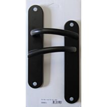 Poignées de porte à cylindre Wave noir mat entraxe 195mm - CHAINEY