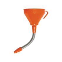 Entonnoir plastique 160 mm bec flexible métal et filtre algi