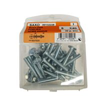 Boulons poêlier acier zingué 6x40mm - Les 30 pièces