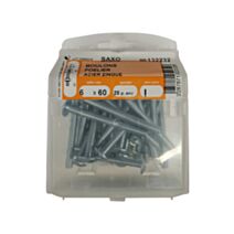 Boulons poêlier acier zingué 6x60mm - Les 25 pièces