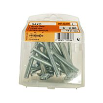 Boulons poêlier acier zingué 8x80mm - Les 15 pièces