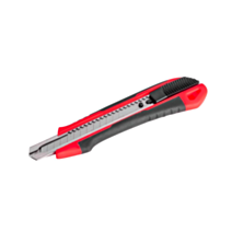 Cutter petit modèle Soft Line 9mm rouge/noir - L'OUTIL PARFAIT