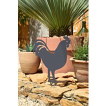 Figurine à piquer Coq 42,5x42cm anthracite - LOUIS MOULIN
