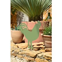 Figurine à piquer Coq 42,5x42cm vert clair - LOUIS MOULIN