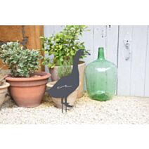 Figurine à piquer Oie 50x34cm anthracite - LOUIS MOULIN