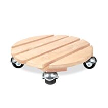 Support pot à roulettes bois Ø37,5cm Basics anthracite - LOUIS MOULIN