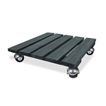 Support pot à roulettes bois 37,5x37,5cm Basics anthracite - LOUIS MOULIN