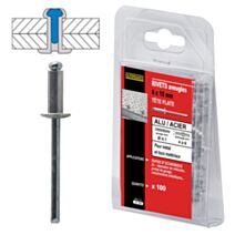 Rivet alu/acier tête plate ø4x10mm (x100pcs)