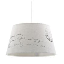 Suspension Stamp 23,5x40x40cm 60W Ecru - MATHIAS