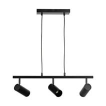 Suspension triple Verso 60 x 20 cm GU10 7W métal noir - MATHIAS