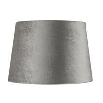 Abat-jour Sidony en velours Ø24 x H16,5 cm gris - MATHIAS