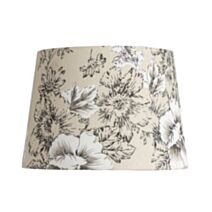 Abat-jour imprimé Mathilde Ø28 x H19,5 cm crème - MATHIAS