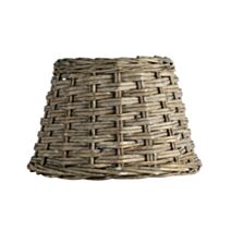 Abat-jour Bocage en osier naturel Ø28 x H19 cm gris - MATHIAS