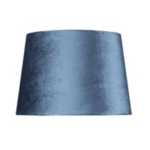 Abat-jour Sidony en velours Ø28 x H19,5 cm bleu roi - MATHIAS