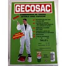 Combinaison de travail jetable avec capuche taille L