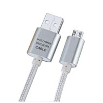 Cordon micro usb argenté longueur 3m