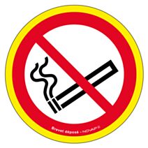 Disque ø 300 mm rigide haute visibilité défense de fumer