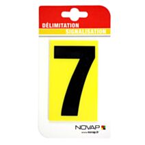 Chiffre imprimé 100x60 mm n° 7 jaune/noir