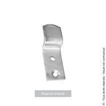 2 Supports coudés barre de sécurité volet finition bichromatée